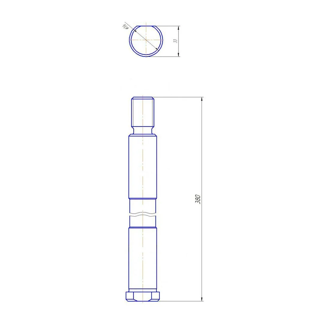 Ось вертикального ролика лебедки 55ЛС-2СМА чертеж