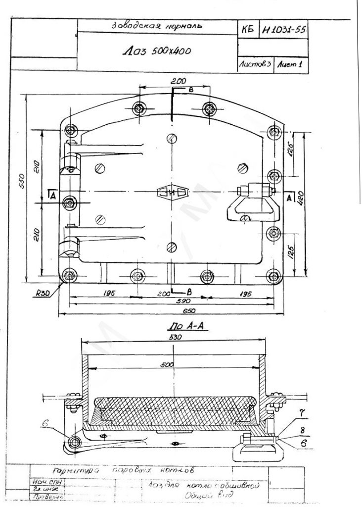 Лаз Н1031-55 размер 500х400