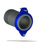 Переход стальной трубы на резиновый шланг Ду150 Ру1.6МПа с клином